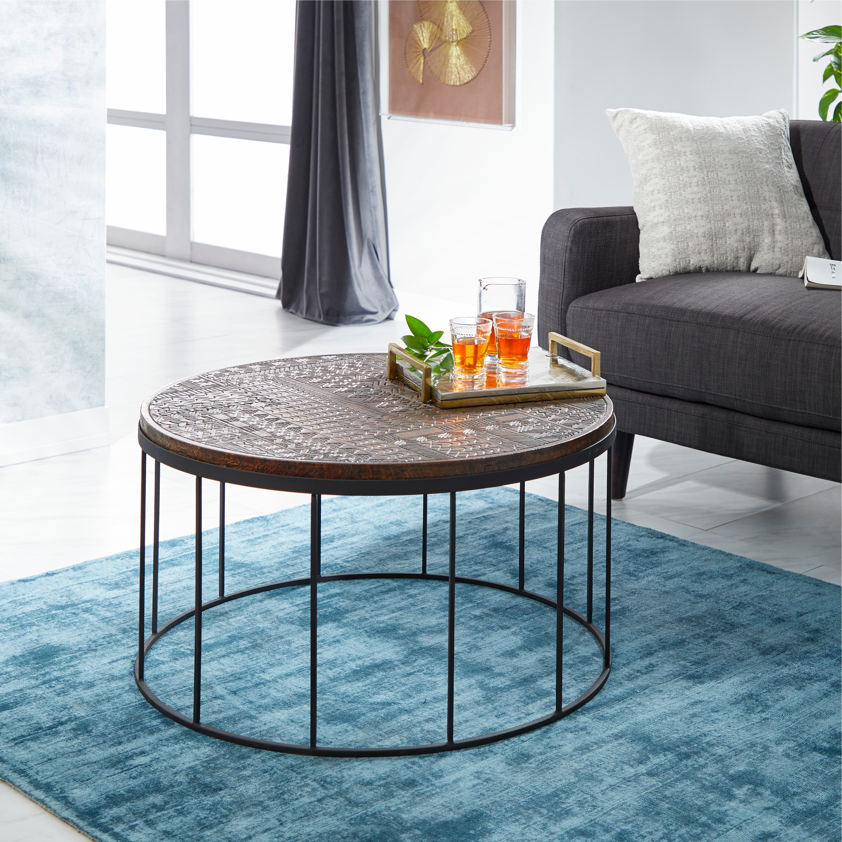 [View 39+] Large Round Wooden Coffee Table